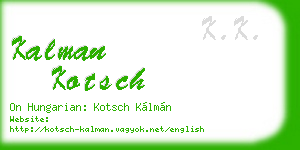 kalman kotsch business card